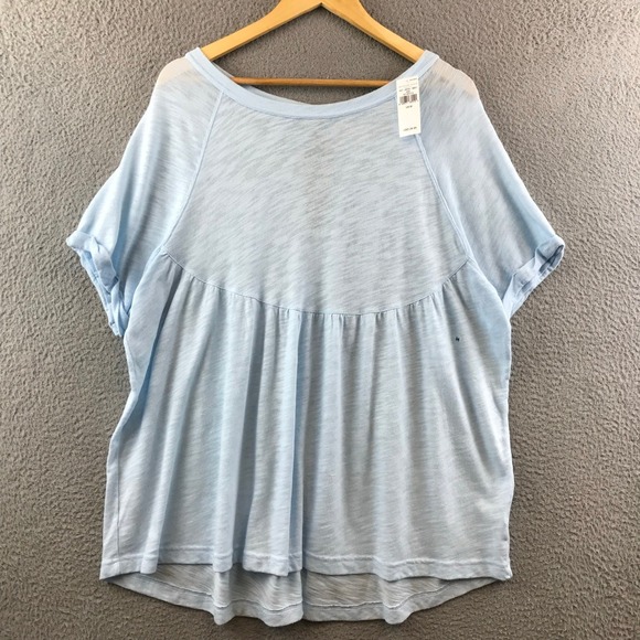 American Eagle Outfitters Tops - NEW American Eagle Women's Size M Blouse Top Short Sleeve Blue